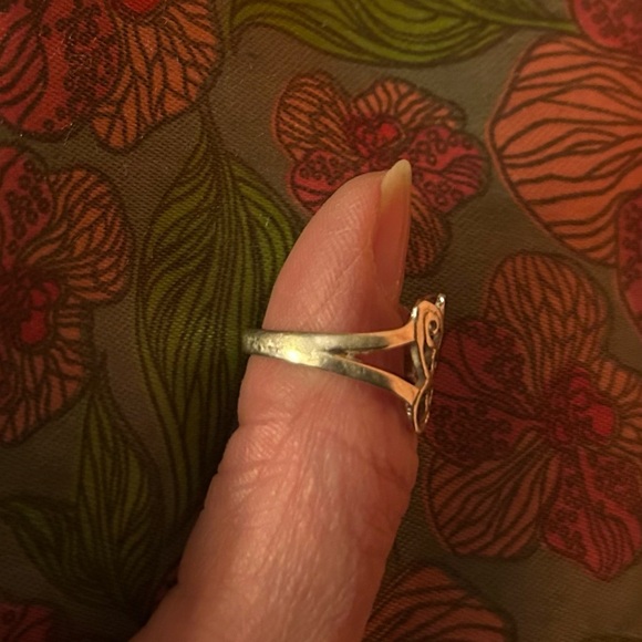 •SOLID 925 STERLING SILVER ~FILIGREE 🦋BUTTERFLY RING 🦋 ~ SIZE : 7 - Picture 9 of 11